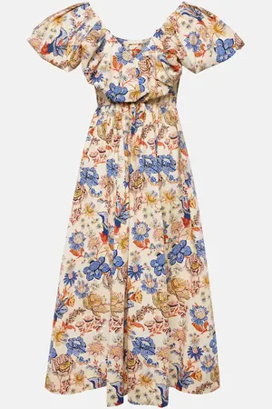 ULLA JOHNSON Robe longue Francesca en coton à fleurs