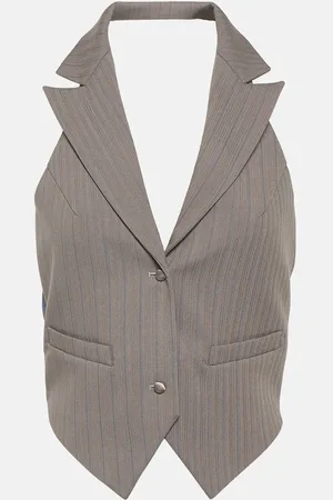 Didu Gilet de costume rayé