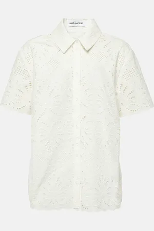 Self-Portrait Chemise brodée en coton