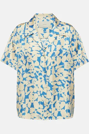 ASCENO Chemise Prague en soie imprimée