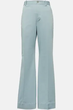 Plan C Pantalon évasé en coton mélangé