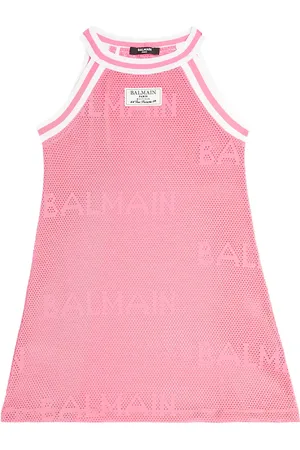 Balmain Robe en maille à logo