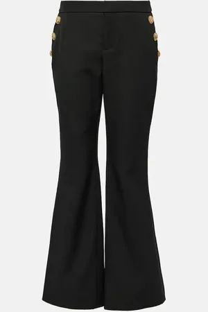 Balmain Pantalon évasé en laine vierge