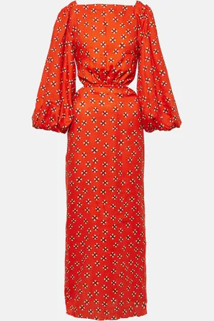 JOHANNA ORTIZ Robe midi imprimée en lin