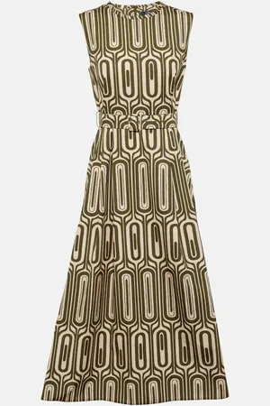 Max Mara Robe midi Andreis imprimée en coton