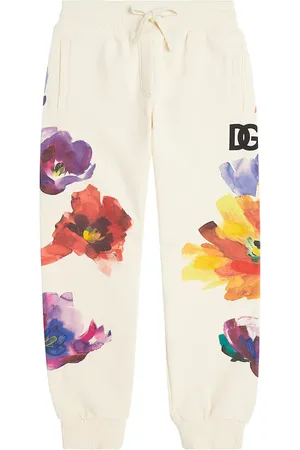 Dolce & Gabbana Pantalon de survêtement en coton à fleurs