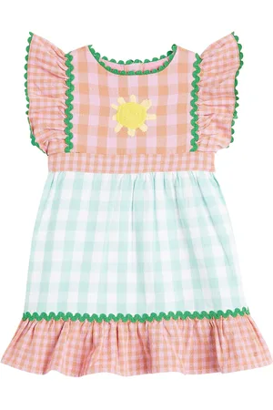 Stella McCartney Bébé - Robe brodée en coton à carreaux