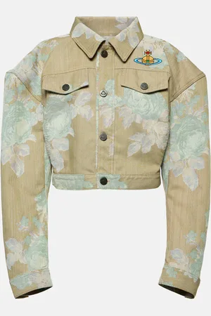 Vivienne Westwood Veste raccourcie en jean à fleurs