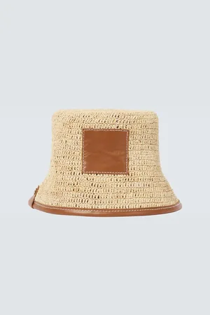 Jacquemus Chapeau bob Soli en raphia et cuir