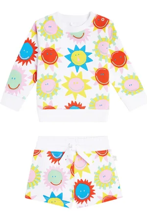 Stella McCartney Set sweat-shirt et short imprimés en coton