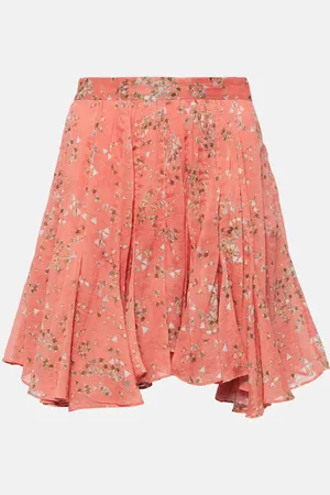 Isabel Marant Mini-jupe Anael imprimée en coton et soie