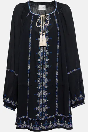 Marant Etoile Robe Parsley brodée en coton