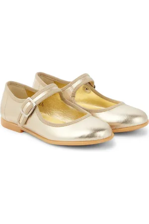 PèPè PèPè Ballerines en cuir métallisé
