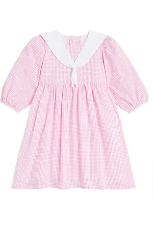 La Coqueta Robe Amelia brodée en coton mélangé