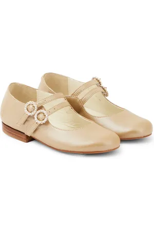 BONPOINT Ballerines Tam en cuir métallisé
