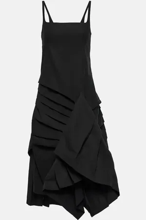 DRIES VAN NOTEN Robe midi en lin et coton