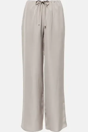 The Row Pantalon ample Jugi en soie à taille mi-haute