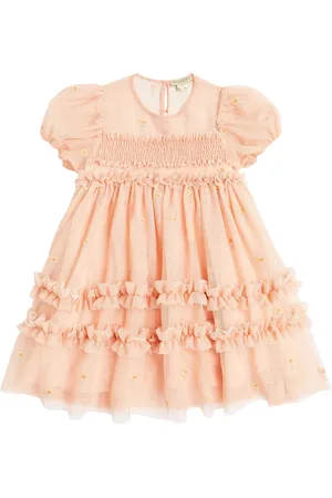Stella McCartney Robe brodée en tulle à fleurs