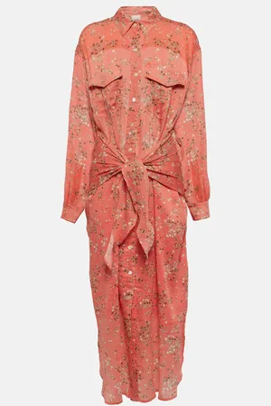 Isabel Marant Robe chemise Anesy imprimée en coton et soie