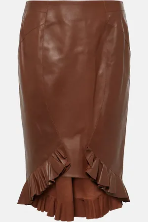 Tom Ford Jupe midi en cuir