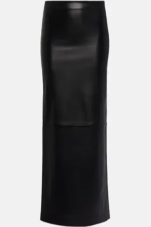 Monot Mônot Jupe longue à taille basse en cuir