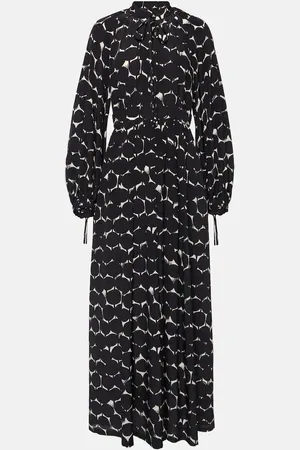 Max Mara Robe longue Urbania imprimée en soie
