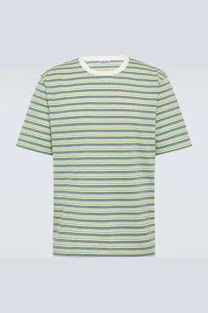 Auralee T-shirt rayé en coton