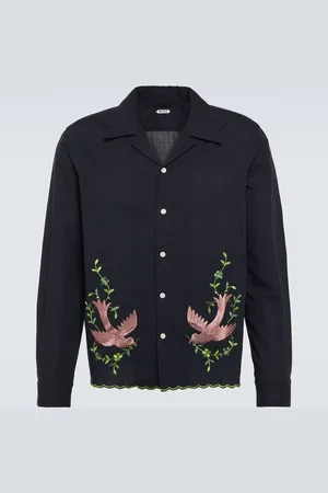 BODE Chemise Rosefinch brodée en lin