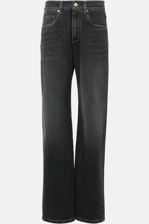 Brunello Cucinelli Jean ample à taille mi-haute