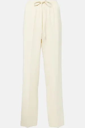 ASCENO Pantalon droit Aurelia en crêpe
