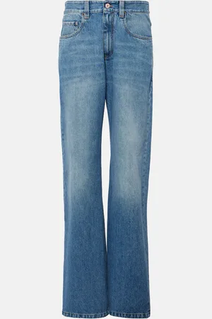 Brunello Cucinelli Jean ample à taille mi-haute