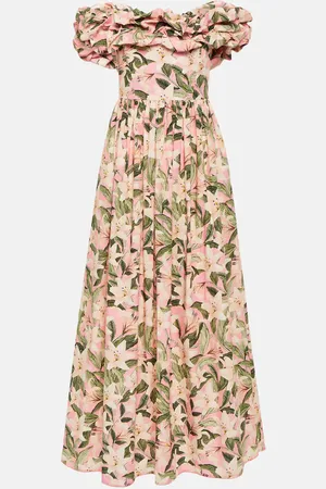 Agua by Agua Bendita Robe longue Espliego en coton à fleurs