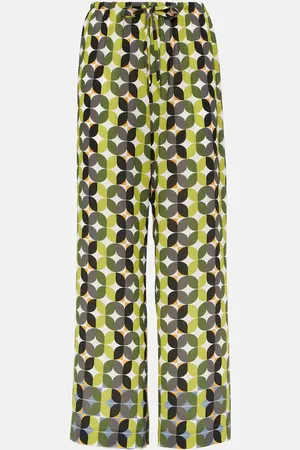 DRIES VAN NOTEN Pantalon ample à taille haute en crêpe
