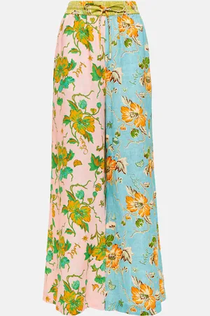 ALÉMAIS Alémais Pantalon ample imprimé en lin