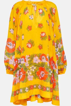 ALÉMAIS Alémais Robe en ramie à fleurs