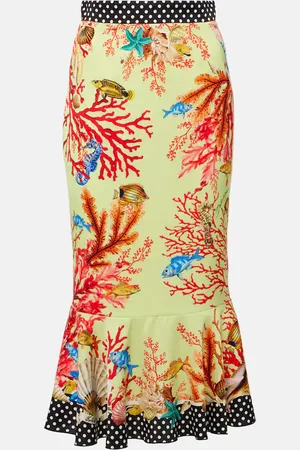 Dolce & Gabbana Jupe midi Capri en soie mélangée