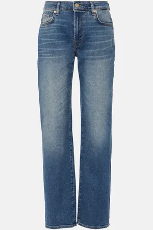 7 for all Mankind Jean droit Ellie à taille haute