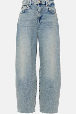 7 for all Mankind Jean ample Bonnie à taille haute