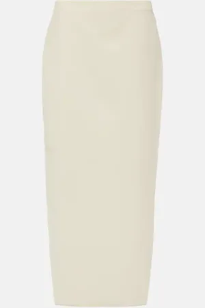Givenchy Jupe midi asymétrique en mohair et laine