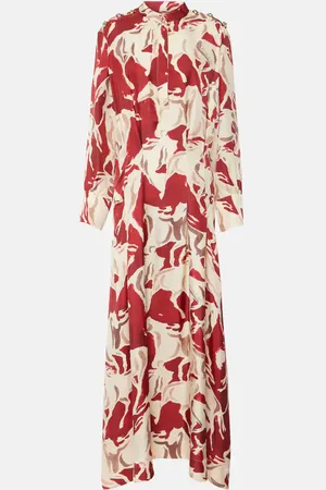 Altuzarra Robe longue Felicia imprimée en soie