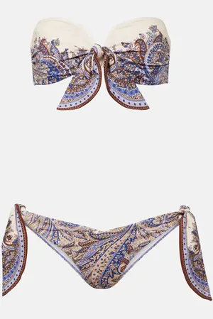 ZIMMERMANN Bikini Ottie à motif cachemire