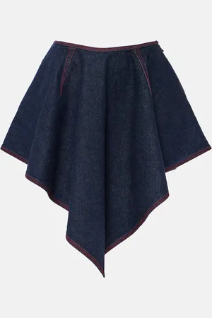 Alaïa Alaïa Mini-jupe Triangle asymétrique en jean