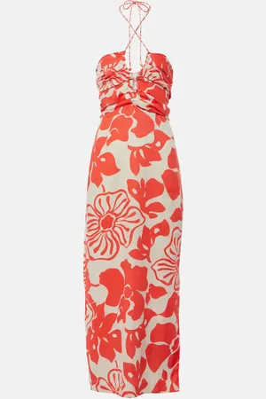 FAITHFULL THE BRAND Robe longue Tortugas en lin à fleurs