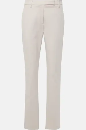Brunello Cucinelli Pantalon slim en coton mélangé