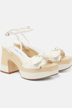 Jimmy Choo Sandales Ricia en cuir et raphia