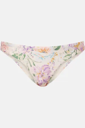 ZIMMERMANN Culotte de bikini Halliday Skinny à fleurs