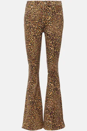 7 for all Mankind Jean flare Ali imprimé à taille haute