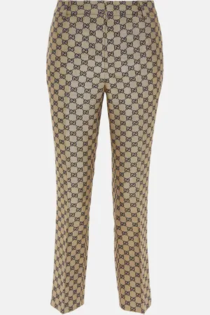 Gucci Pantalon droit GG en lin mélangé