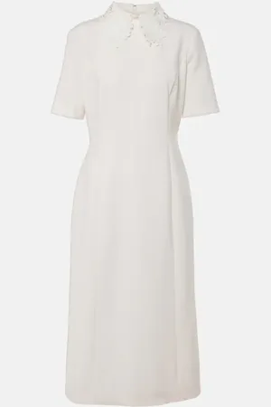 Oscar de la Renta Robe midi en laine mélangée