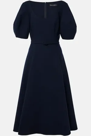 Oscar de la Renta Robe midi en laine mélangée